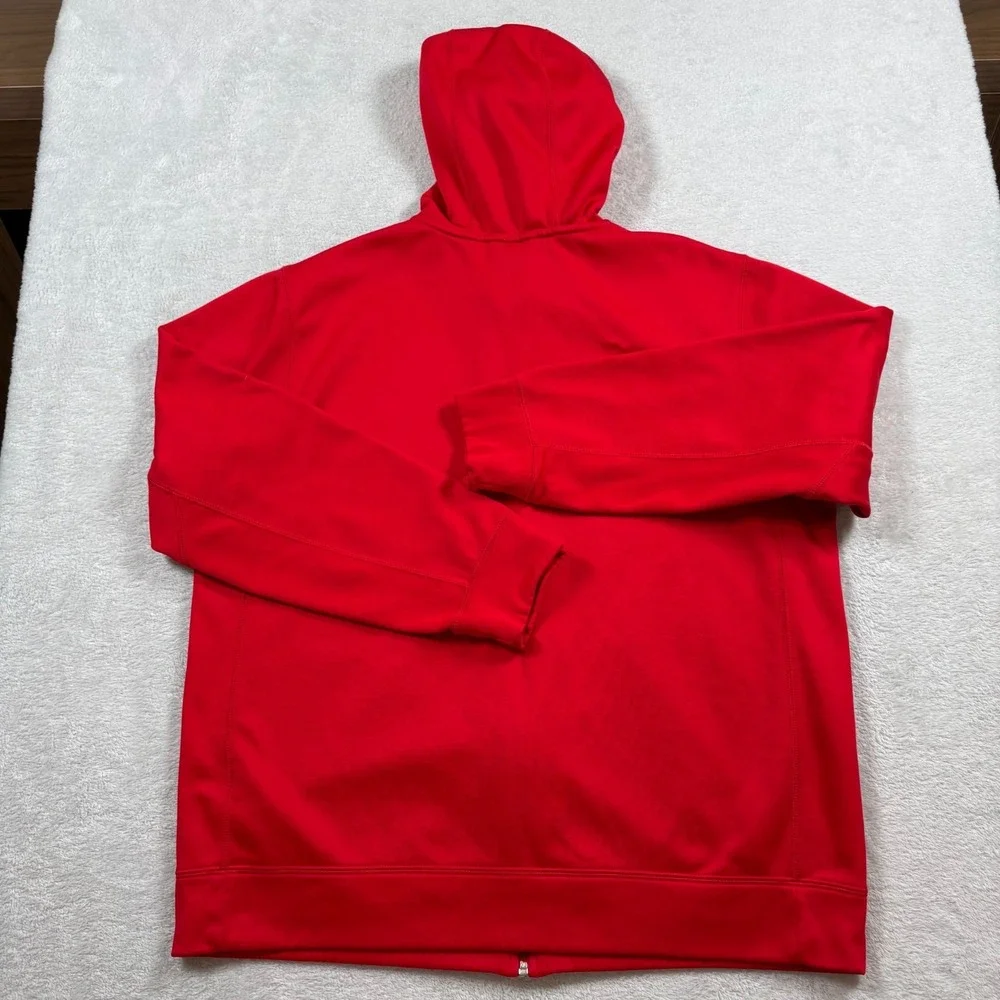 Nike Hoodie Mens Large Red Ohio State Buckeyes Therma Fit NCAA Lined‎ Full Zip